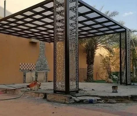 مظلات حديد: تركيب مظلات حدائق حديد بجدة